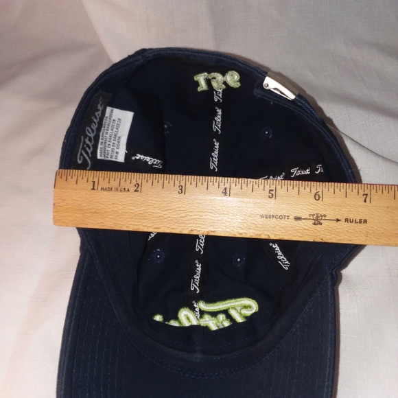 Titleist 156 Golf Baseball Cap Cotton Embroidered Dark Blue Strap Back Hat OSFM - Picture 14 of 15